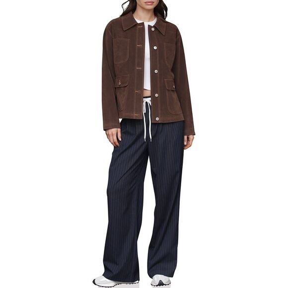 Avec Les Filles Womens  Short Wool-Blend Barn Jacket, Brown - Picture 4 of 6